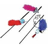 Feather Boa Cat Toy with Wand Catnip