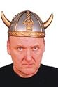 Gold and Silver Hard PVC Viking Helmet