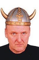 Gold and Silver Hard PVC Viking Helmet