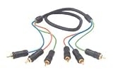 3 Line Component RCA Cable Male / Male, 3.0 ft