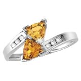 10kt. White Gold, Citrine Fashion Ring