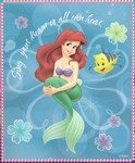 Little Mermaid Ariel Fleece Blanket Throw NEW