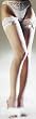 Sheer Lace Top Thigh Highs with Dangling Pearl and Satin Bow - Great Bridal Stockings! - In Stock!