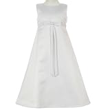 Childrens Flower Girl Dress LITO WHITE Special Occasion Wedding Kids 4-12