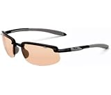 Sport Upshot Sunglasses with Shiny Black Frames and Modulator Amber Lens from Bolle by Bolle