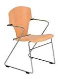 2200 Series, Stack Chair, Mulit-purpose, Ganged Seating with Arms, Wood Seat and Back