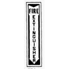 Fire Extinguisher Pressure Sensitive Sign, 4" X 18" - Fire Extinguisher