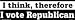 I think therefore I vote Republican bumper sticker