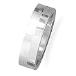 Polished and Brushed Stainless Steel Men's Ring