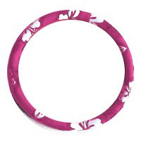 Hawaii Hibiscus Floral Print Steering Wheel Cover - Pink