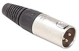 Dayton XM3N XLR Male Cable Mount Nickel Connector