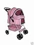 Classic Pink 4 Wheel Pet Stroller