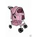 Classic Pink 4 Wheel Pet Stroller