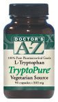 100% Pure Pharmaceutical Grade L-Tryptophan TryptoPure Vegetarian Source (500 mg--90 capsules)