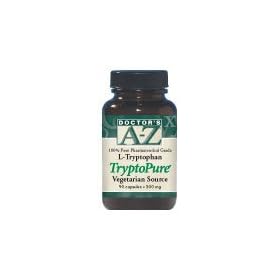 100% Pure Pharmaceutical Grade L-Tryptophan TryptoPure� Vegetarian Source (500 mg--90 capsules)