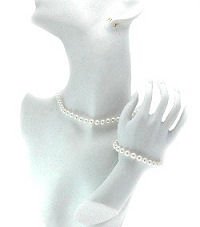 AAA Quality White Cultured Pearl Set.