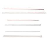 Wrapped Jumbo Straw White with Red Stripes, 10.25 (BWK2051S) Category: Wrapped Straws