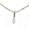 Sterling Silver Necklaces with Clear CZ, 16 Inches Sterling Silver Necklaces with Clear CZ, 16 Inches