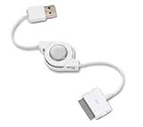 USB Retractable Cable for iPod, 2.5 feet