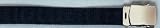 Black Military Web Belt With Chrome Buckle