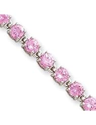 Sterling Silver Pink CZ Bracelet