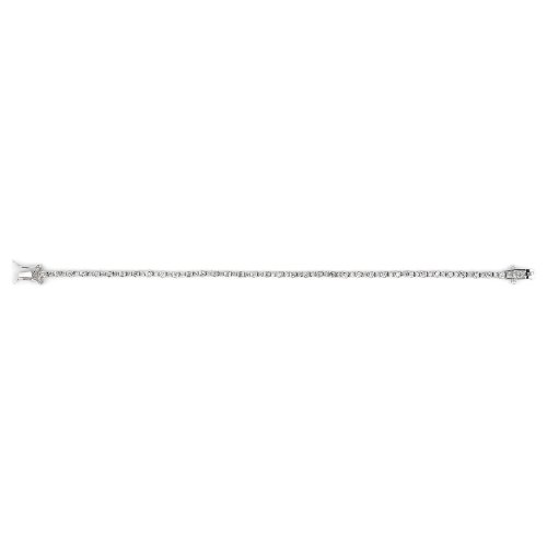 1.5mm CZ Rhodium Plated Tennis Bracelet 7 Inch