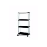 Black Shelf Unit 4 Mobile 72Ht (9T43BK)