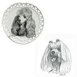 Maltese Heart Shaped Plate, Porcelain by Rosalinde (8' diameter)