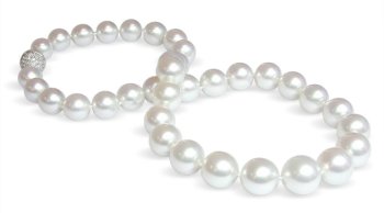 11 x 15mm white necklace 18
