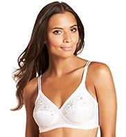 Floral Embroidered Crossover Non-Wired Non-Padded Full Cup Bra