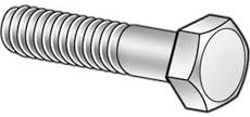 Nucor 7/8-14x10 Grade 8 Hex Bolt / Cap Screw - USA UNF Alloy Steel / Yellow Zinc Plated, Pack of 1
