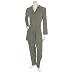 Moleskin Pants - Susan Graver Whip-stitched Moleskin Duster Jacket & Pants Faux Suede (2X XXL 22w 24w, Sage Green)