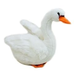 Elegant White Swan Plush Toy 13"