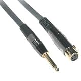 25ft SONICWAVE PRO-AUDIO CABLE XLR FEMALE to 1/4in MALE