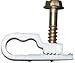 STEREN Grip-Clip Dual / Double Coaxial Cable Mounting Fastener Clips, 100ct White