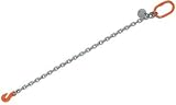 JET - 3/8-sog-5, 3/8" X 5 Single Leg with Oblong Mastelink & Grab Hook Alloy Chain Lifting Sling