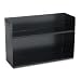Buddy Products 1221-4 Two-tier recycled steel book rack without dividers, black
