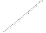 Search : Signature 71/4" Textured Open Heart Station STERLING SILVER