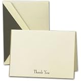 Gold Bordered Thank You Notes
