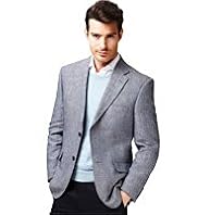 Collezione Pure Linen 2 Button Prince of Wales Checked Jacket