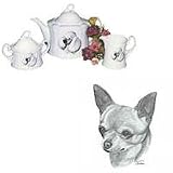 Chihuahua, Smooth Tea Set, Porcelain by Rosalinde