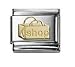 Shopping Bag `SHOP` (writing) No Color Classic Gold, Italian Charm by Nomination Charms