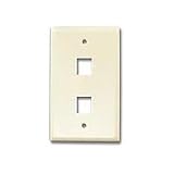 Cat5 Face Plate, 2-Hole - Beige
