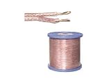 CABLES TO GO 50FT 16 AWG BULK SPEAKER WIRE PVC Jacket Copper-Parallel Conductors Clear