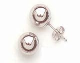 14kt White Gold Ball Earrings- ES1421