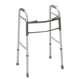 Guardian Easy Care Folding Walker with 5 Inches Fixed Wheels, # 30757W, 1 ea