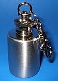 1 Oz. Round Stainless Steel Flask w/ Key Chain
