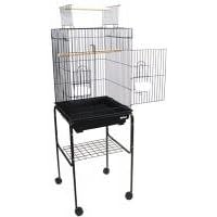 Brand New Bird Parrot Cage 18x18x57 W stand on Wheels, Black by Xtreme-Cage