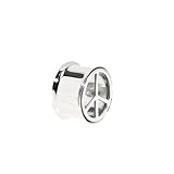 3/4 Stainless Steel Double Flare Peace Symbol Tunnel