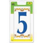 Hy-Ko #TL-40/5 4 Ceramic Tile Number 5